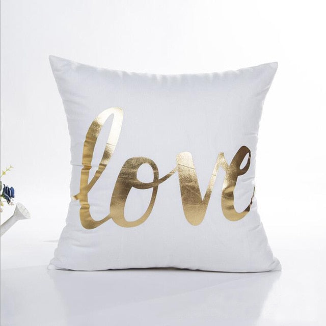 Cushion Cover Gold Linen Cotton Soft Cute Throw Pillow Cover Decorative Sofa Pillow Case Pillowcase