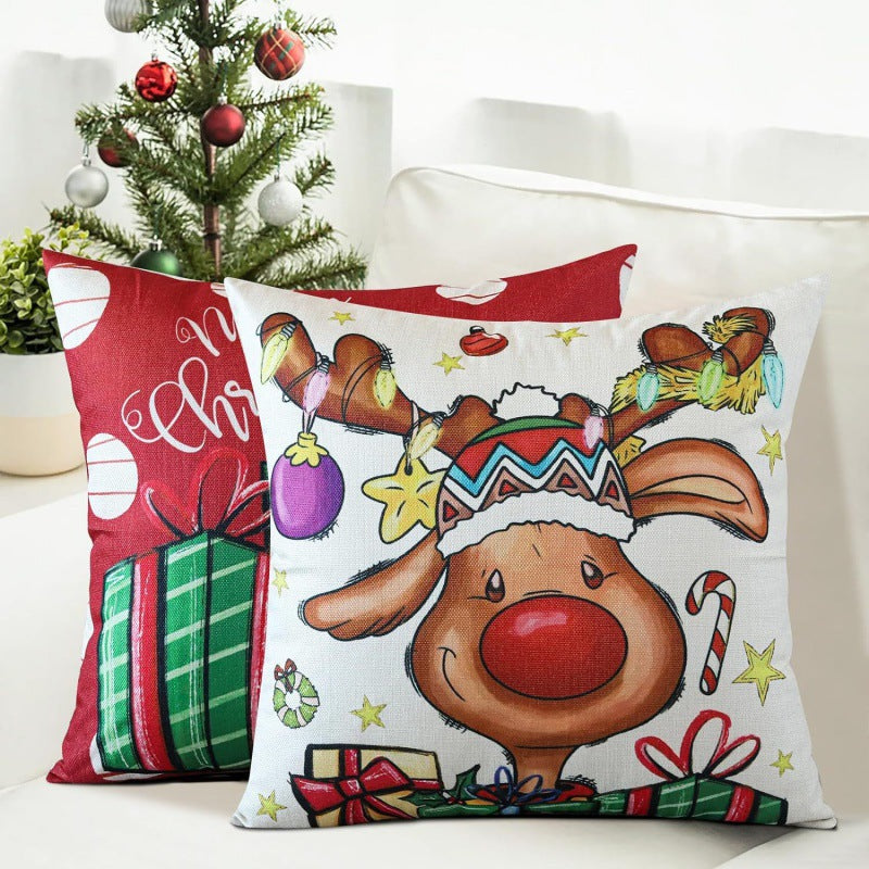 Christmas Pillow Cover Office Seat Cushion Home Bedhead Pillow Cover