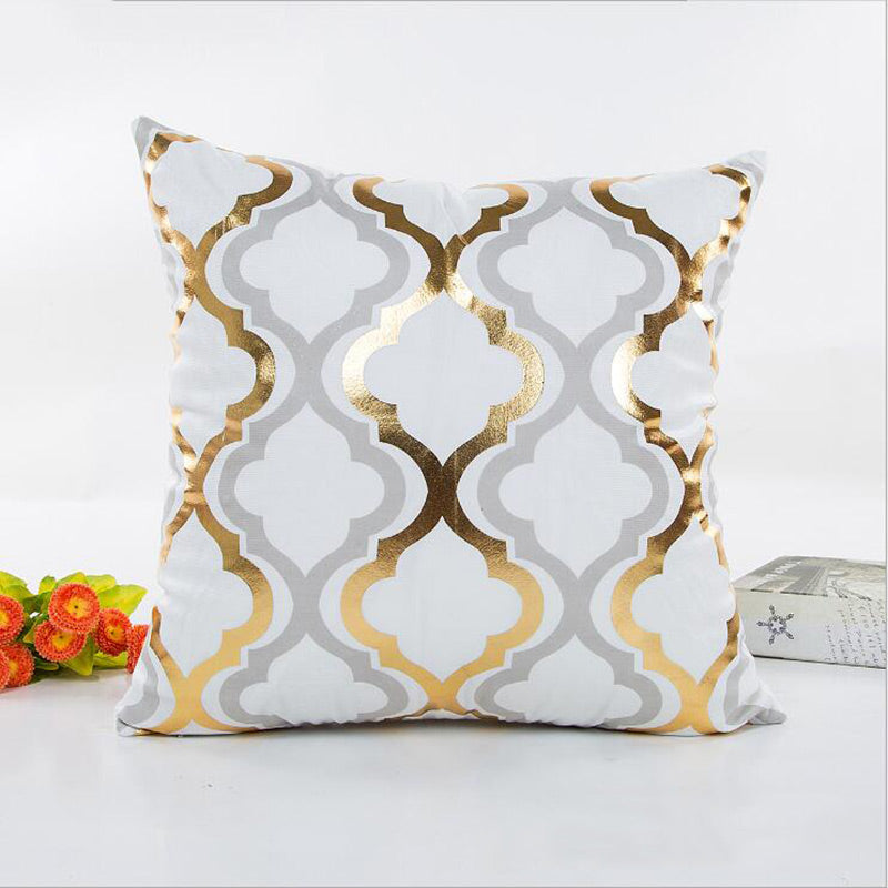 Cushion Cover Gold Linen Cotton Soft Cute Throw Pillow Cover Decorative Sofa Pillow Case Pillowcase