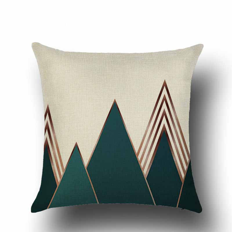 Geometric Black Cushion Cove Textile Hill Gold Dero Throw Pillows Covers 45Cmx45Cm Square Sofa Bed 3D Throw Pillow Cover