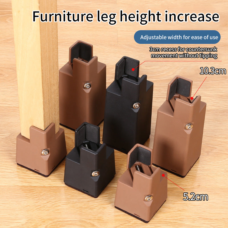 Adjustable Furniture Heightening Feet Base 2Pcs