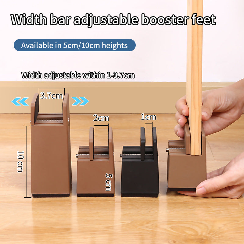 Adjustable Furniture Heightening Feet Base 2Pcs