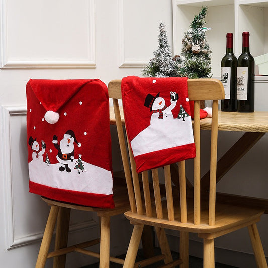 Christmas Chair back covers, Snowman & Santa