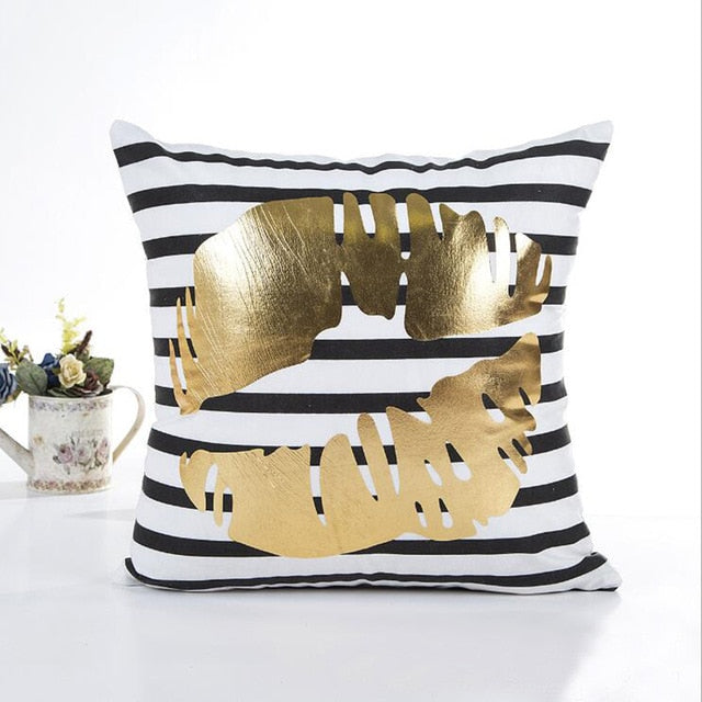 Cushion Cover Gold Linen Cotton Soft Cute Throw Pillow Cover Decorative Sofa Pillow Case Pillowcase