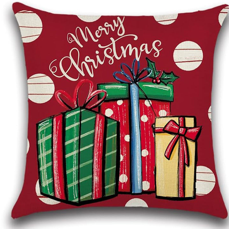 Christmas Pillow Cover Office Seat Cushion Home Bedhead Pillow Cover