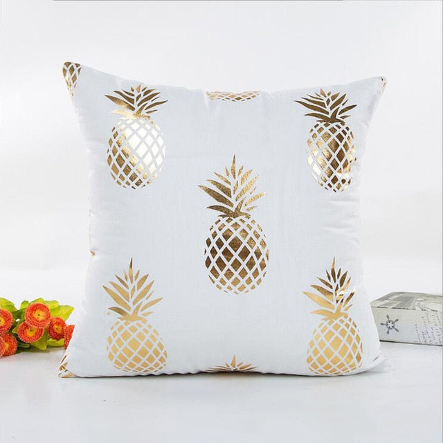 Cushion Cover Gold Linen Cotton Soft Cute Throw Pillow Cover Decorative Sofa Pillow Case Pillowcase