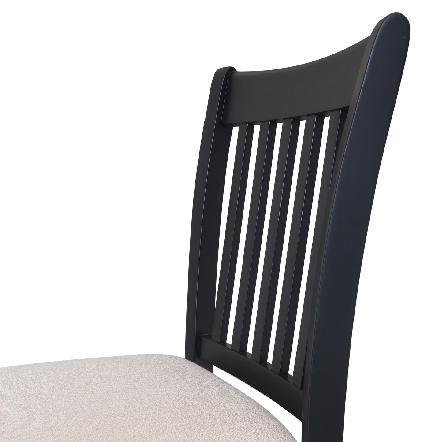 Upholstered Seating Comfortable Black Dining Chairs Set Of 2 For Farmhouse Kitchen