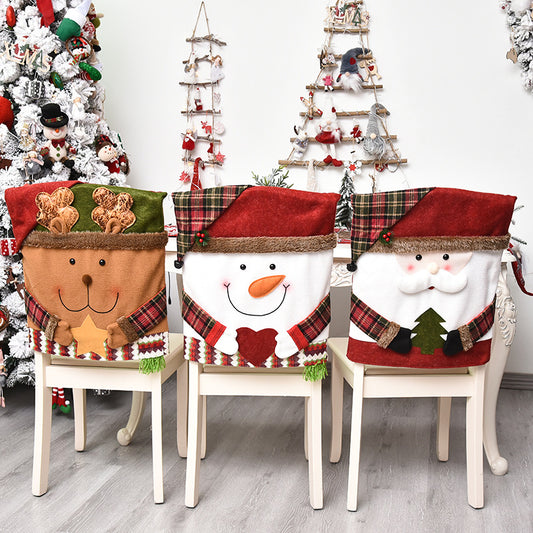 Christmas Chair back covers, Santa, Rein deer, and Snowman