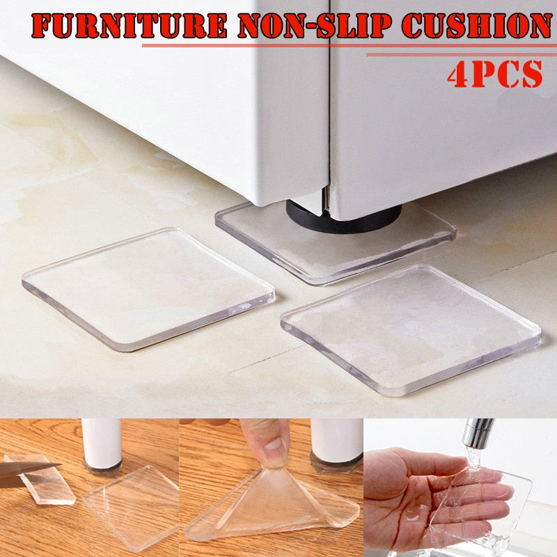 4 Pcs Washing Machine Refrigerator Chair Cushion Shock Proof Pad Refrigerator Cushion Furnitures Protector Anti Slip Pad