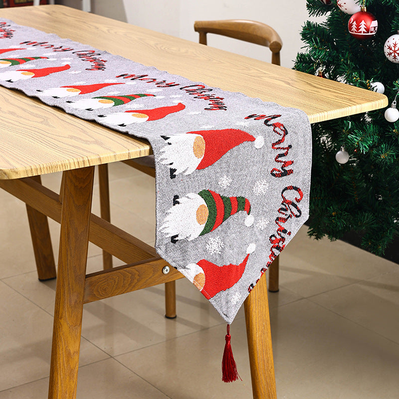 Christmas decoration Santa Claus table flag insulation pad cartoon tablecloth