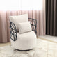 LIVING ROOM, TUFTED CHAIR WITH ARM REST
